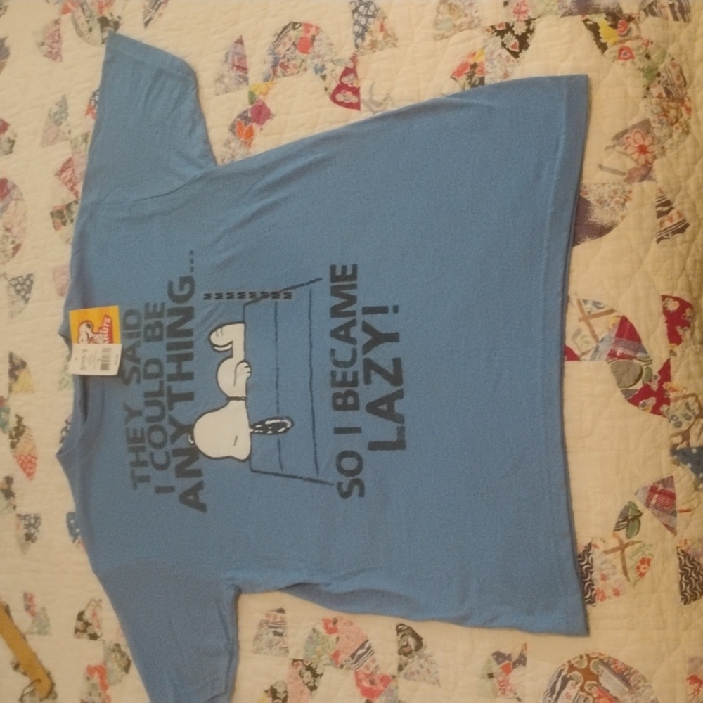Kohl's Light Blue Peanuts Snoopy Graphic Tee